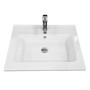 Раковина, умивальник Adamant FLATE, штучний камінь, прямокут., з отвором для змішувача, з отвором для переливу, 600х450х140мм, накладний, білий