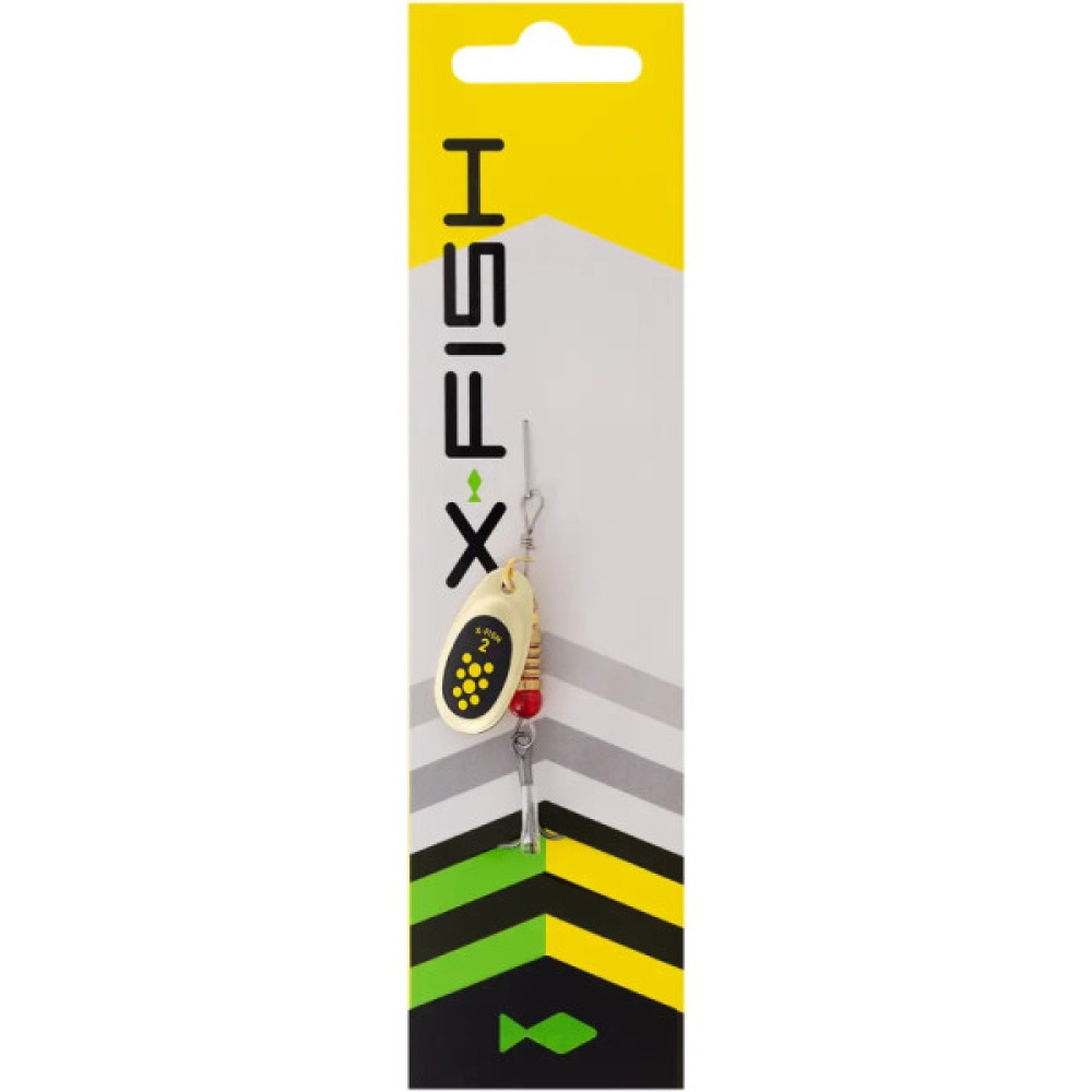 Блешня X-Fish Spike 4.5g 2 Gold black lime (1917.06.33)
