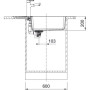 Мийка кухонна Franke Centro, фраграніт, прямокутник, з крилом, 780х500х200мм, чаша - 1, накладна, CNG 611-78 XL , онікс