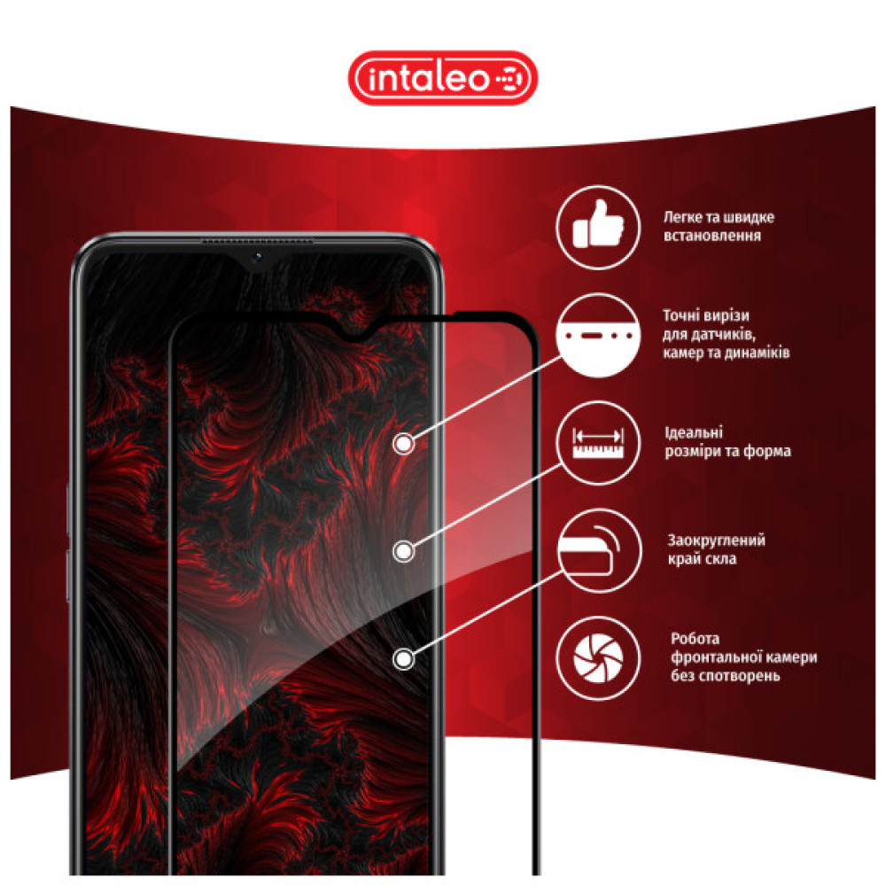 Скло захисне Intaleo Full Glue Oppo A77S Black (1283126576805)