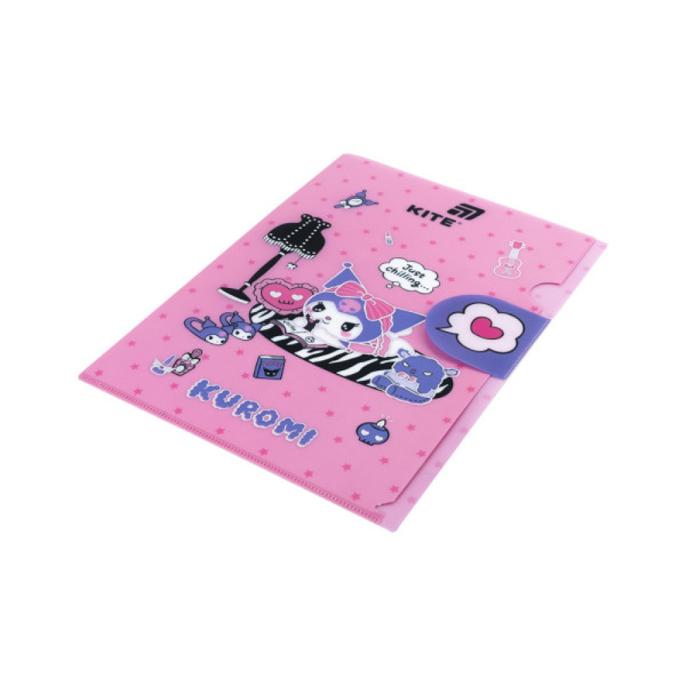 Папка - куточок Kite із клапаном A4 Kuromi- 2 (HK25-248-2)