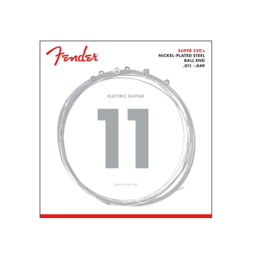 Струни для гітари Fender Super 250 Nickel-Plated Steel (11-49) (301342)