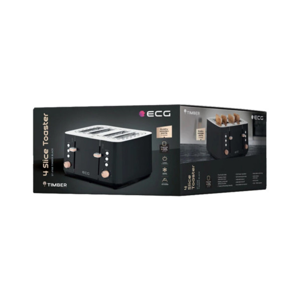 Тостер ECG ST 4768 Timber Black