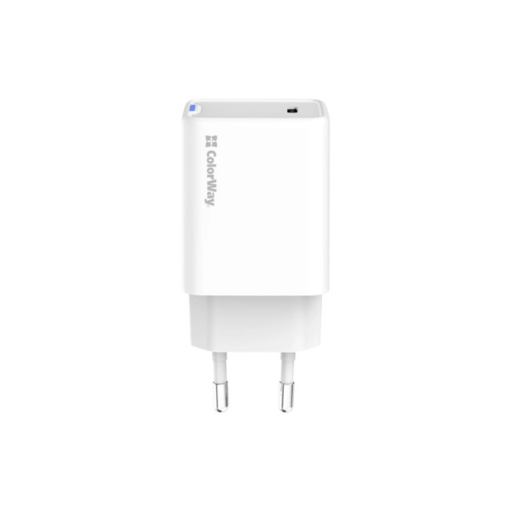 Зарядний пристрій ColorWay GaN Mini 45W PD Port PPS USB-C white (CW-CHS057PD-WT)