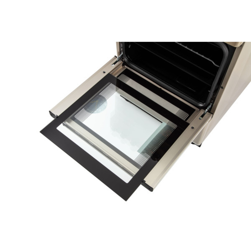 Плита ARDESTO комбі, 52л, 50x60см, конвекція, чавун, підсвічування, форсунки LPG (підключення газового балона), сріблястий