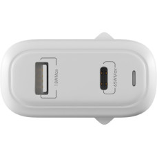 Зарядний пристрій Globex GaN 1xUSB + 1xUSB-C 65W FastPower white (GaN65WAC)