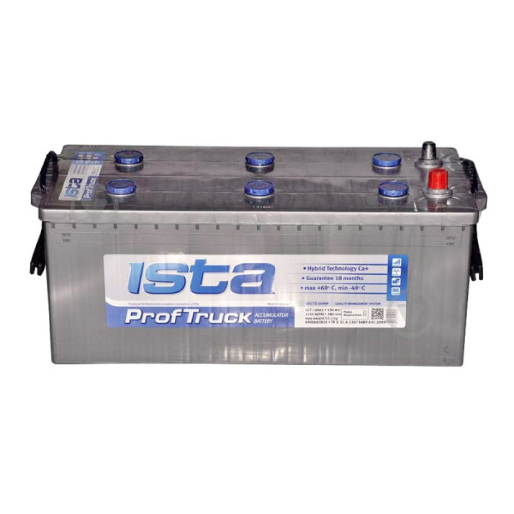 Акумулятор автомобільний Ista Prof Truck 190Ah бокова(+/-) (1250EN)