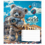 Зошит Школярик The World of Bears 12 аркушів клітинка (012-3443K)