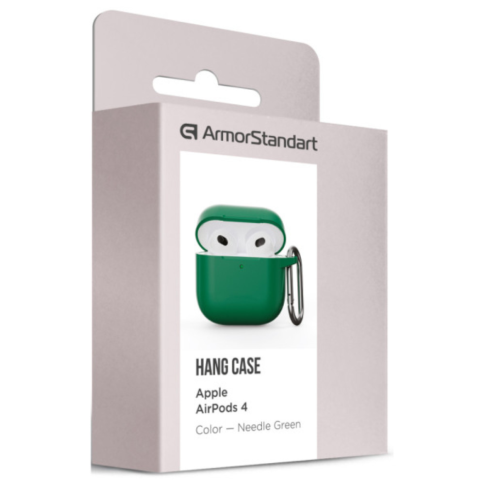 Чохол для навушників Armorstandart Hang Case для Apple AirPods 4 Needle Green (ARM81289)