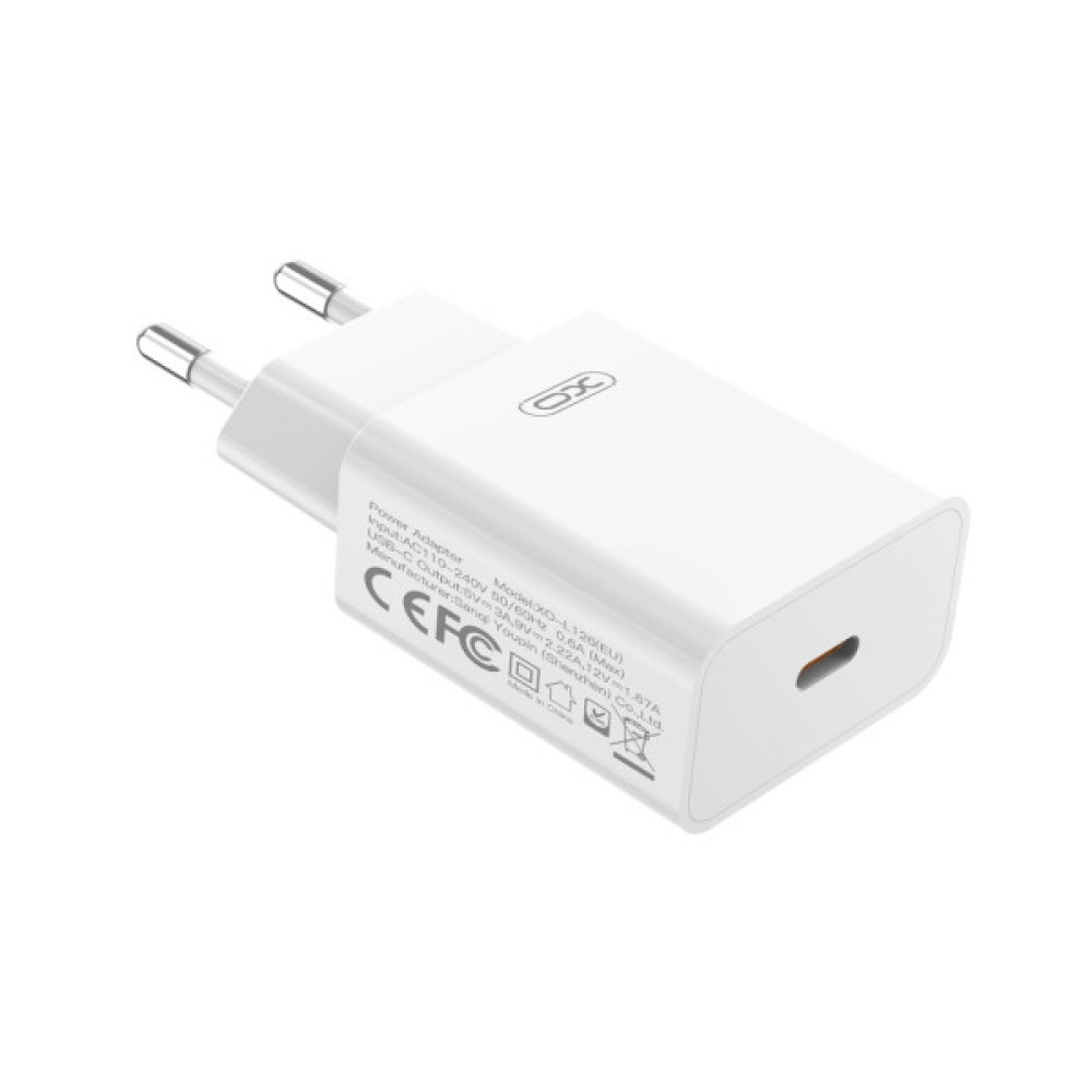 Зарядний пристрій XO L126 20W USB-C PD White (L126_White)