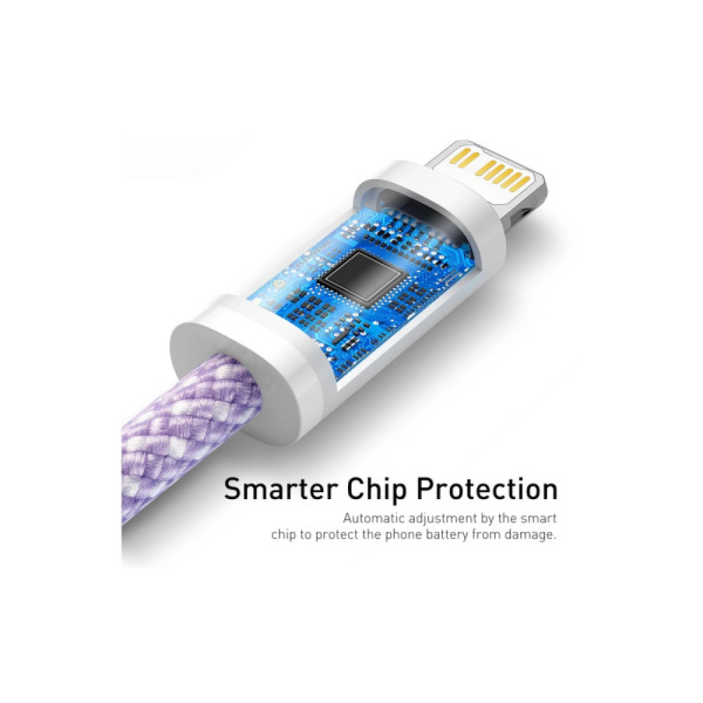 Дата кабель USB-C to Lightning 2.0m 20W purple Baseus (CALD000105)