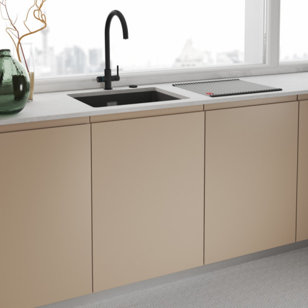 Змішувач для кухні Franke Lina J Clear Water 2.0, довж.виливу - 212 мм, поворотний, 1+1 фільтр, чорний матовий