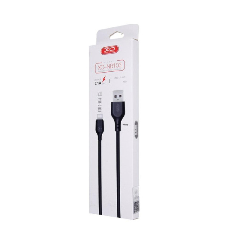 Дата кабель USB 2.0 AM to USB-C 2.0m 2.1A black XO (XO-NB103-TC-2-BK)