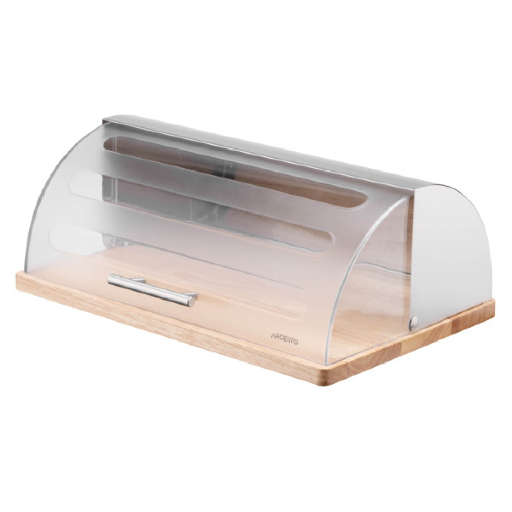 Хлібниця Ardesto Gemini 39х27х15см, дерево, пластик, нержавіюча сталь (AR0914GB)