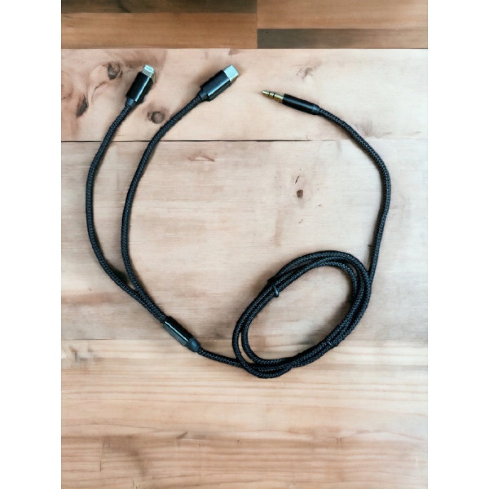 Кабель мультимедійний 3.5mm M to USB-C + Lightning 1.15m XoKo (XK-MH-232)