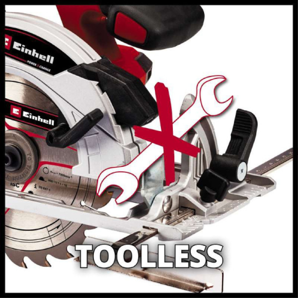 Пила дискова акумуляторна Einhell TE-CS 18/165-1LI - Solo PXC 18В 165х20 мм 2.6кг без АКБ та ЗП