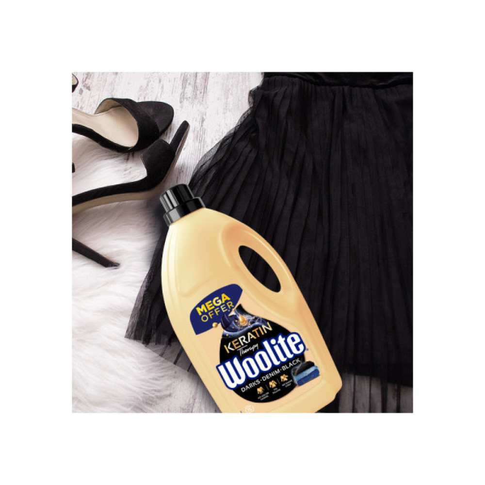 Гель для прання Woolite Для чорних, темних та джинсових тканин З кератином 4.5 л (5900627056945)