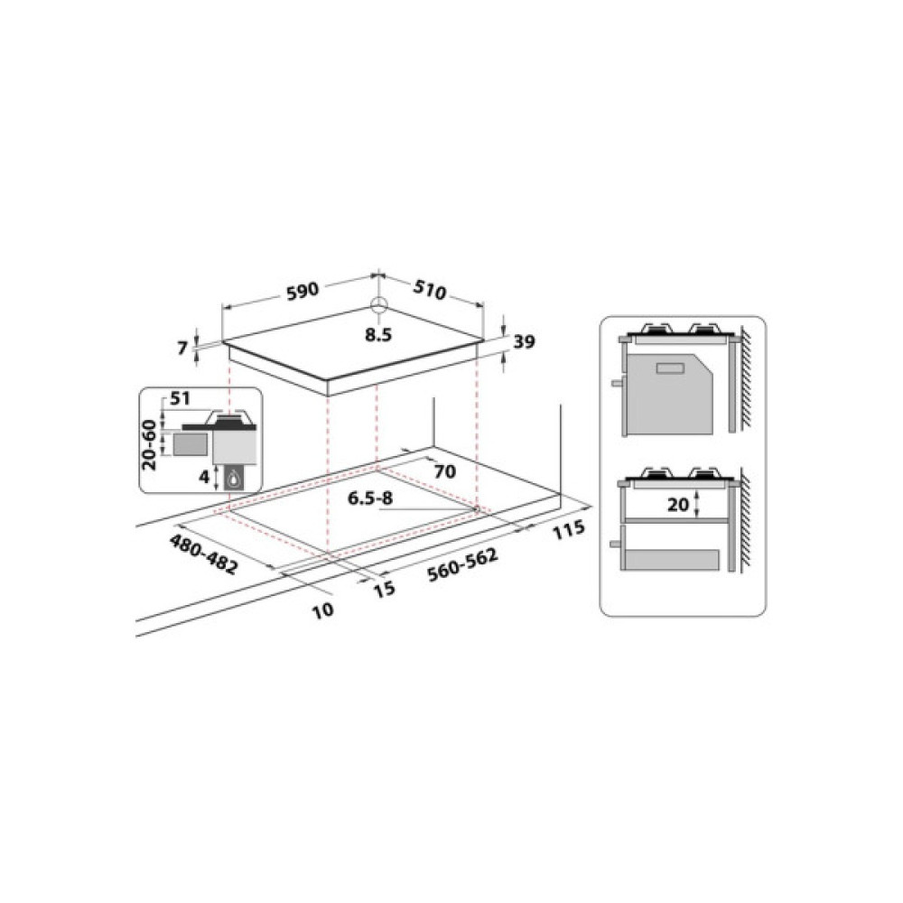 Варочна поверхня Whirlpool GMWL628IXLEE