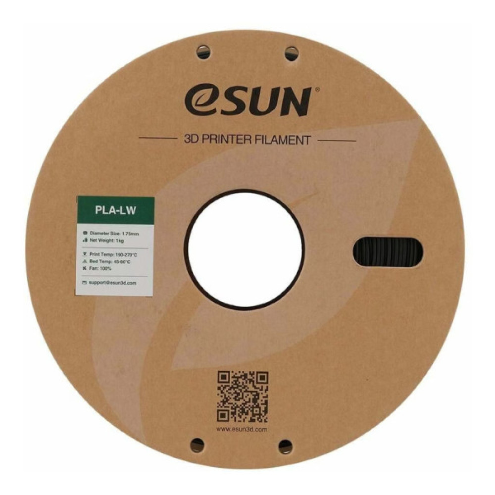 Пластик для 3D-принтера eSUN PLA LW 1,75mm 1kg BLACK (PLA-LW175B1P1)