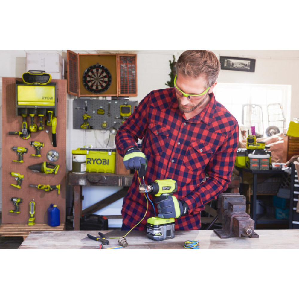 Фен будівельний акумуляторний Ryobi ONE+ R18HG-0 18В 0-470°C 170л·хв 0.6кг без АКБ та ЗП