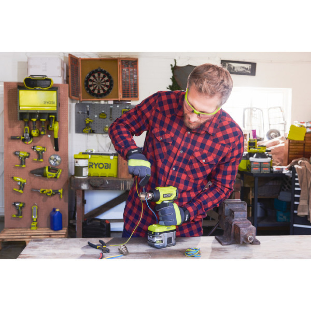 Фен будівельний акумуляторний Ryobi ONE+ R18HG-0 18В 0-470°C 170л·хв 0.6кг без АКБ та ЗП