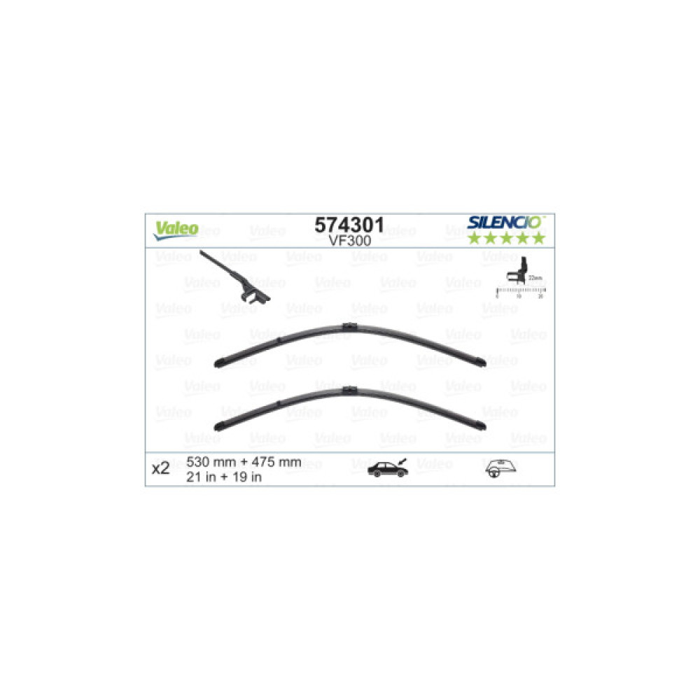 Щітка склоочисника Valeo 574301 Щітка склоочисника Valeo 574301