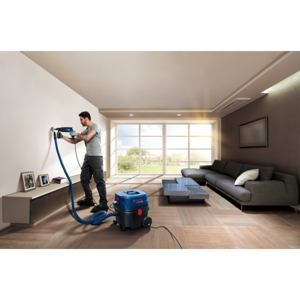 Пилосос професійний Bosch Professional GAS 12-25 PL, 1350Вт, 200мБар, контейнер 25л, НЕРА Н13, 9кг
