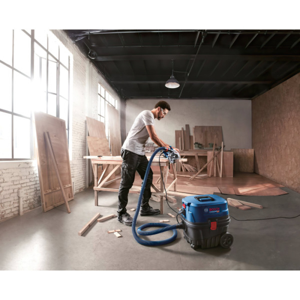 Пилосос професійний Bosch Professional GAS 12-25 PL, 1350Вт, 200мБар, контейнер 25л, НЕРА Н13, 9кг