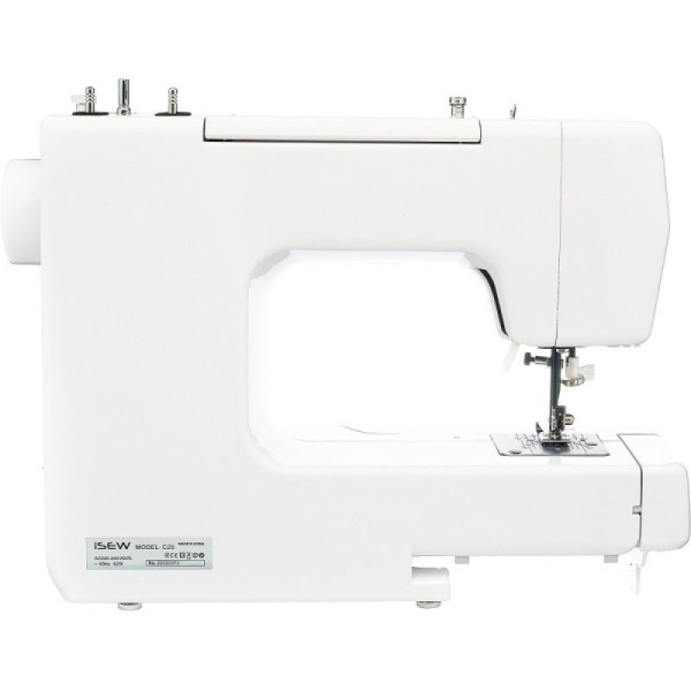 Швейна машина iSEW C25, електромех., 62Вт, 25 шв.оп., петля напівавтомат, білий + рожевий