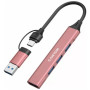 Концентратор Canyon hub DS-02 4in1 USB-A/C Pink (CNS-TDS02P) Концентратор Canyon hub DS-02 4in1 USB-A/C Pink (CNS-TDS02P)