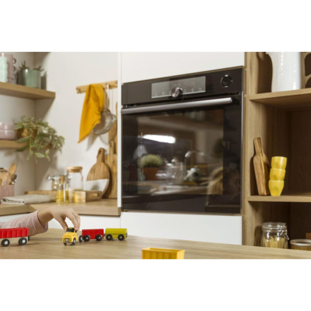 Шафа Gorenje духова електрична, 77л, дисплей, піроліз, A+, чорний