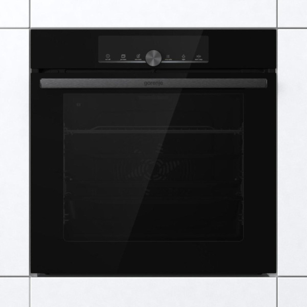 Шафа Gorenje духова електрична, 77л, дисплей, піроліз, A+, чорний