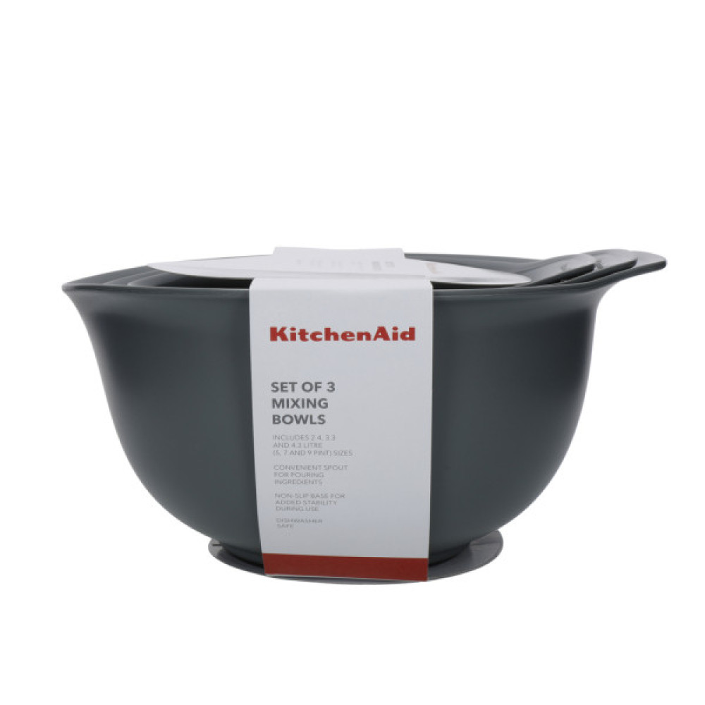 Миска KitchenAid Coreline, набір 3 шт, сірий (KQG175OSCGG)