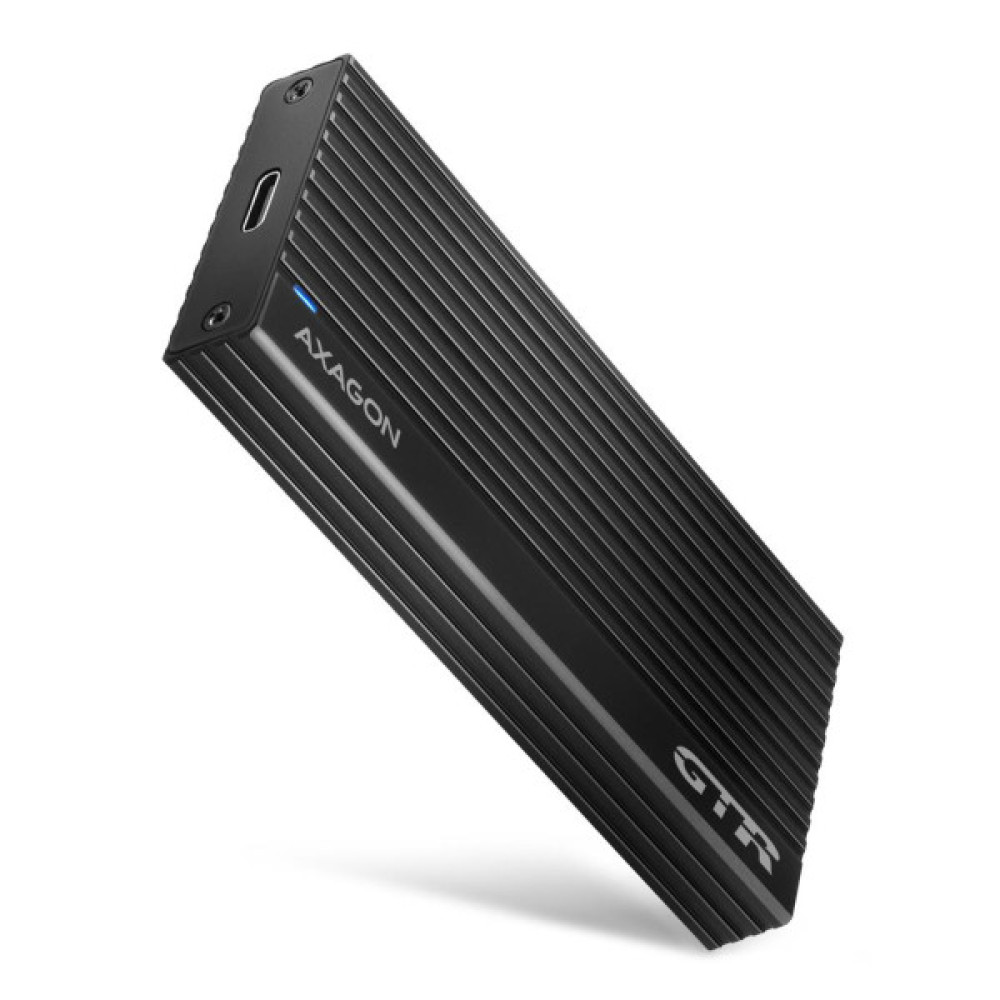 Кишеня зовнішня AXAGON USB-C 3.2 Gen 2 metal box for M.2 NVMe SSD THIN RIB (EEM2-GTR)