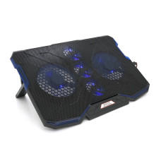 Підставка до ноутбука IceCoorel 10-15.6", 2*140mm + 3*70mm 1400 RPM, 2*USB, 410x290x26mm, Blue (A2)