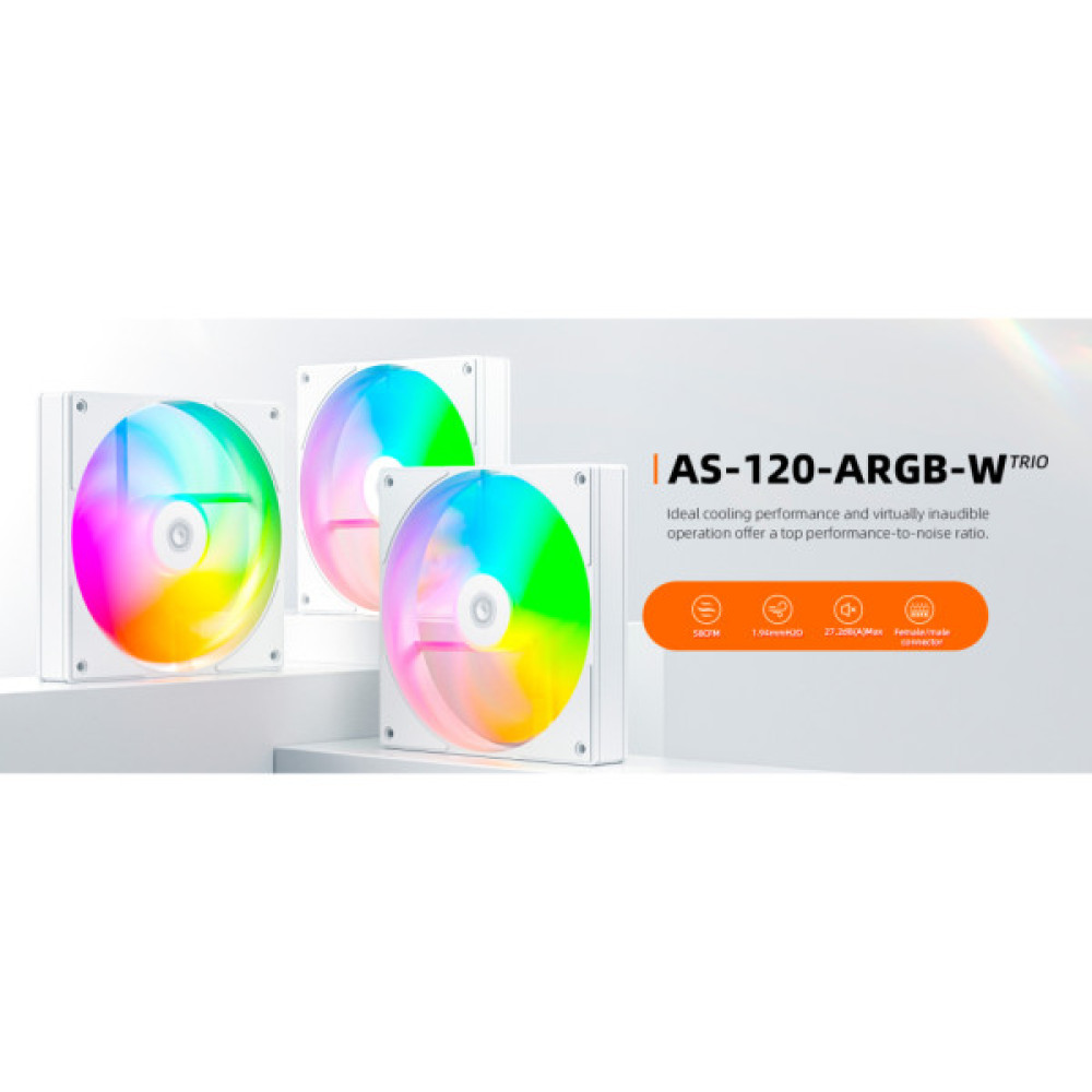 Кулер до корпусу ID-Cooling AS-120-ARGB-W TRIO