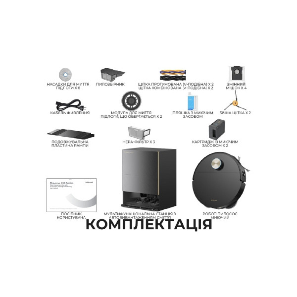 Пилосос Dreame Bot X60 Ultra Complete Black (RLX87DE-bl)
