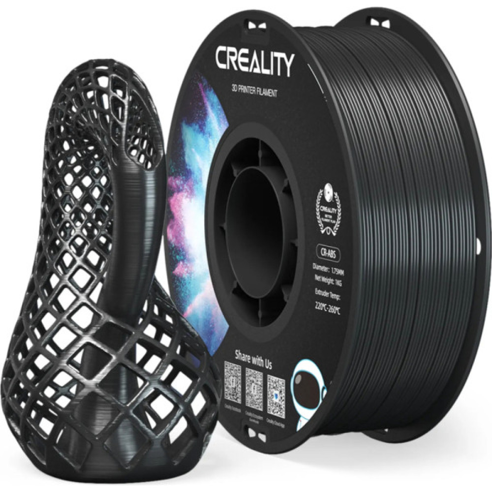 Пластик для 3D-принтера Creality ABS 1кг, 1.75мм, black (3301020035)