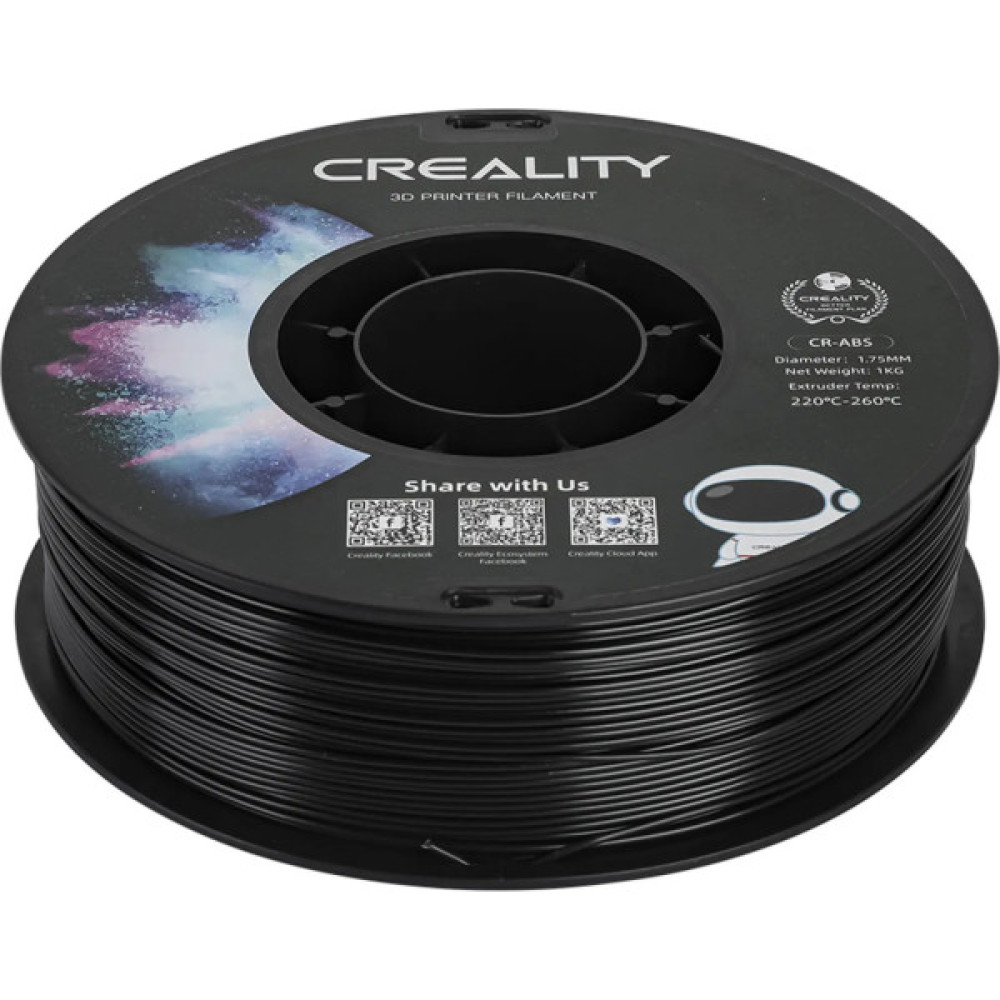Пластик для 3D-принтера Creality ABS 1кг, 1.75мм, black (3301020035)