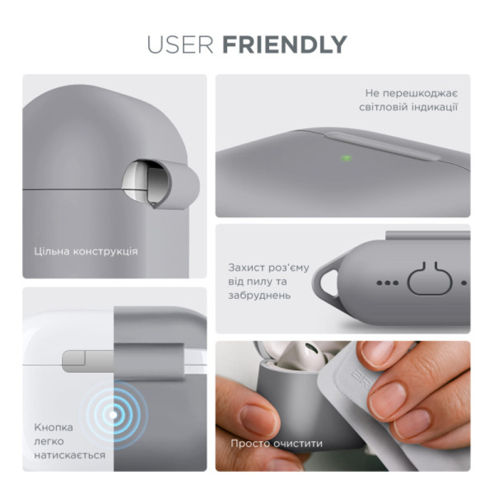 Чохол для навушників Armorstandart Hang Case For Apple AirPods Pro 3 Light Grey (ARM88275)
