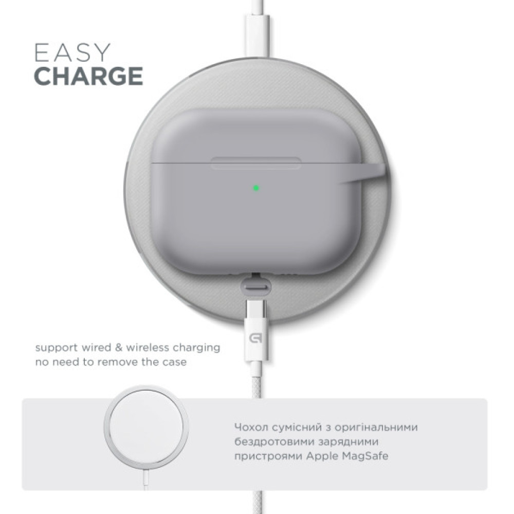 Чохол для навушників Armorstandart Hang Case For Apple AirPods Pro 3 Light Grey (ARM88275)