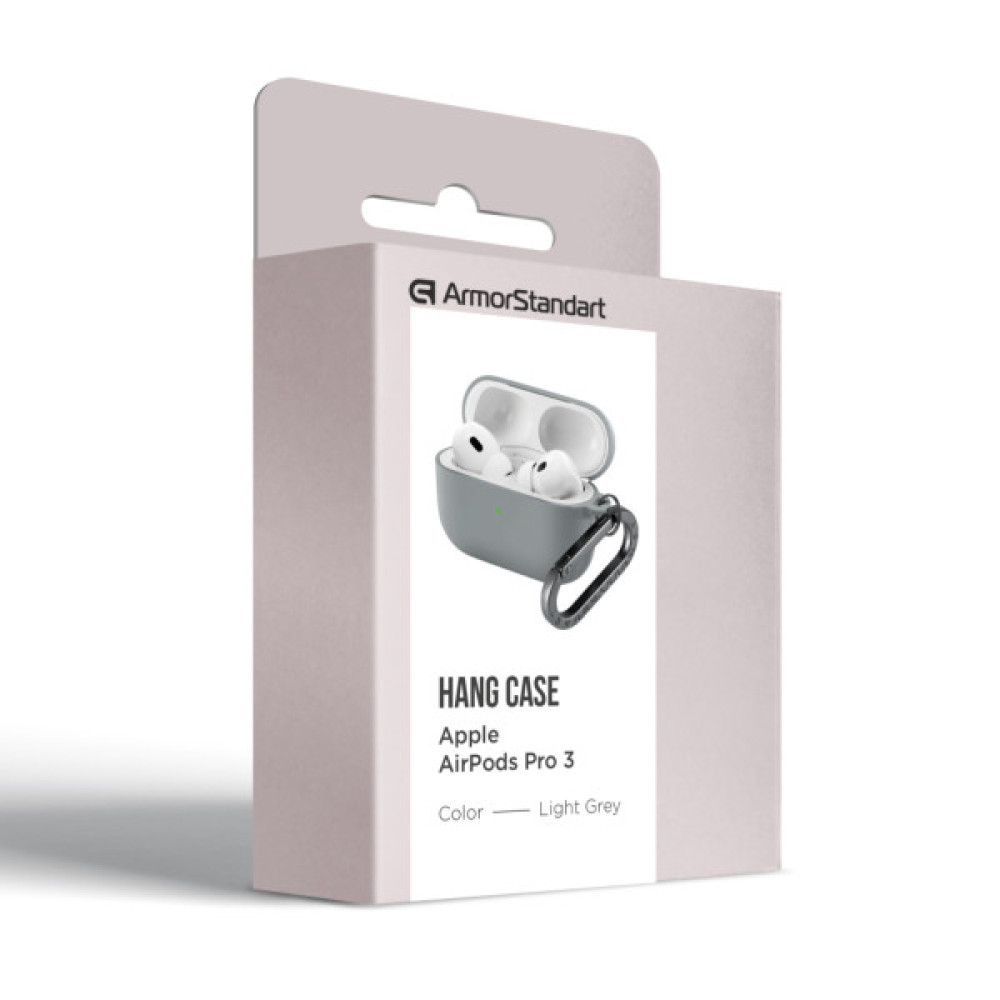 Чохол для навушників Armorstandart Hang Case For Apple AirPods Pro 3 Light Grey (ARM88275)