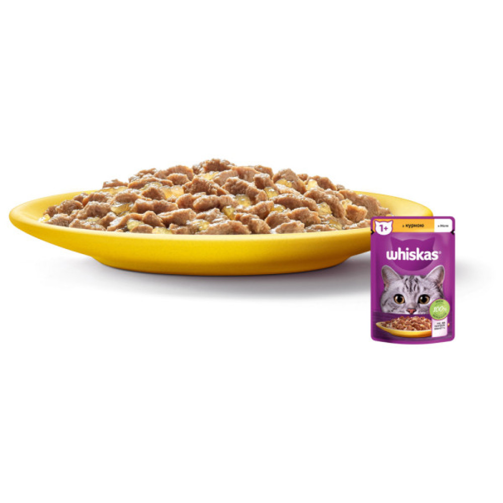 Вологий корм для кішок Whiskas Курка в желе 85 г (5900951302138)