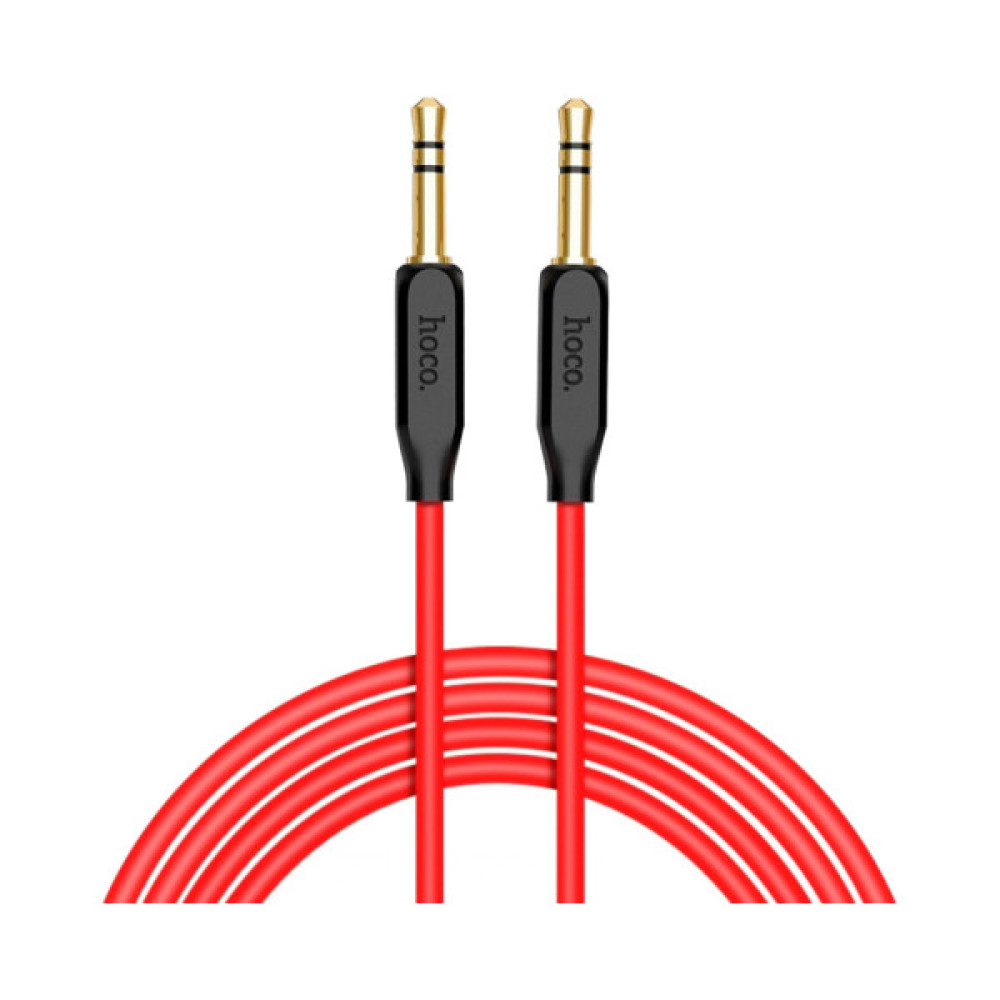 Кабель мультимедійний 3.5mm M to 3.5mm M 1.0m Black HOCO (6957531079293)