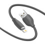 Дата кабель USB 2.0 AM to Lightning 2.0m 2.4A Jelly Liquid Silica Gel Black Baseus (CAGD000101)