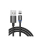 Дата кабель USB 2.0 AM to USB-C magnetic black Denmen (DN-D09T-BK)
