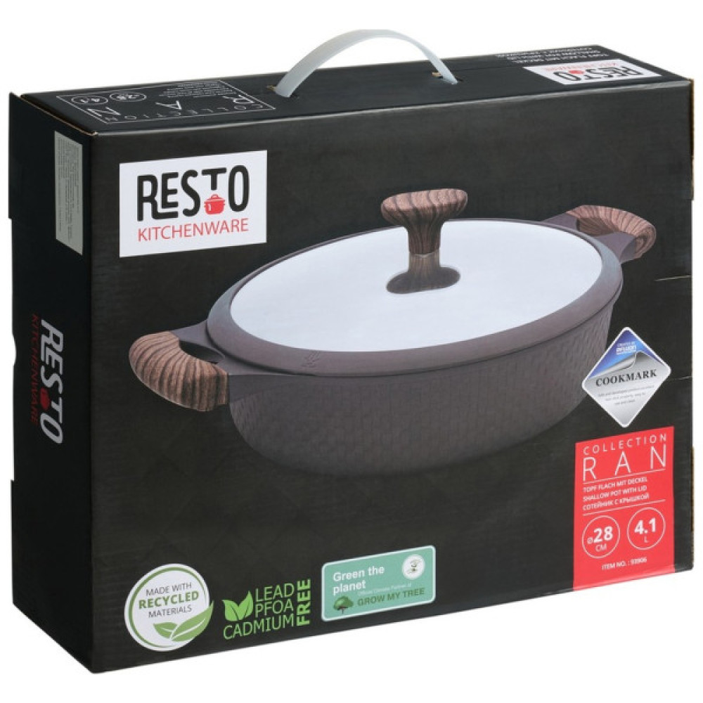 Сотейник Resto Ran чорний 28 см 4,1 л (93906)