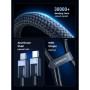 Дата кабель USB-C to USB-C 2.0m PD3.1 240W 480Mbps braided black Ugreen (75732)
