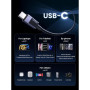 Дата кабель USB-C to USB-C 2.0m PD3.1 240W 480Mbps braided black Ugreen (75732)