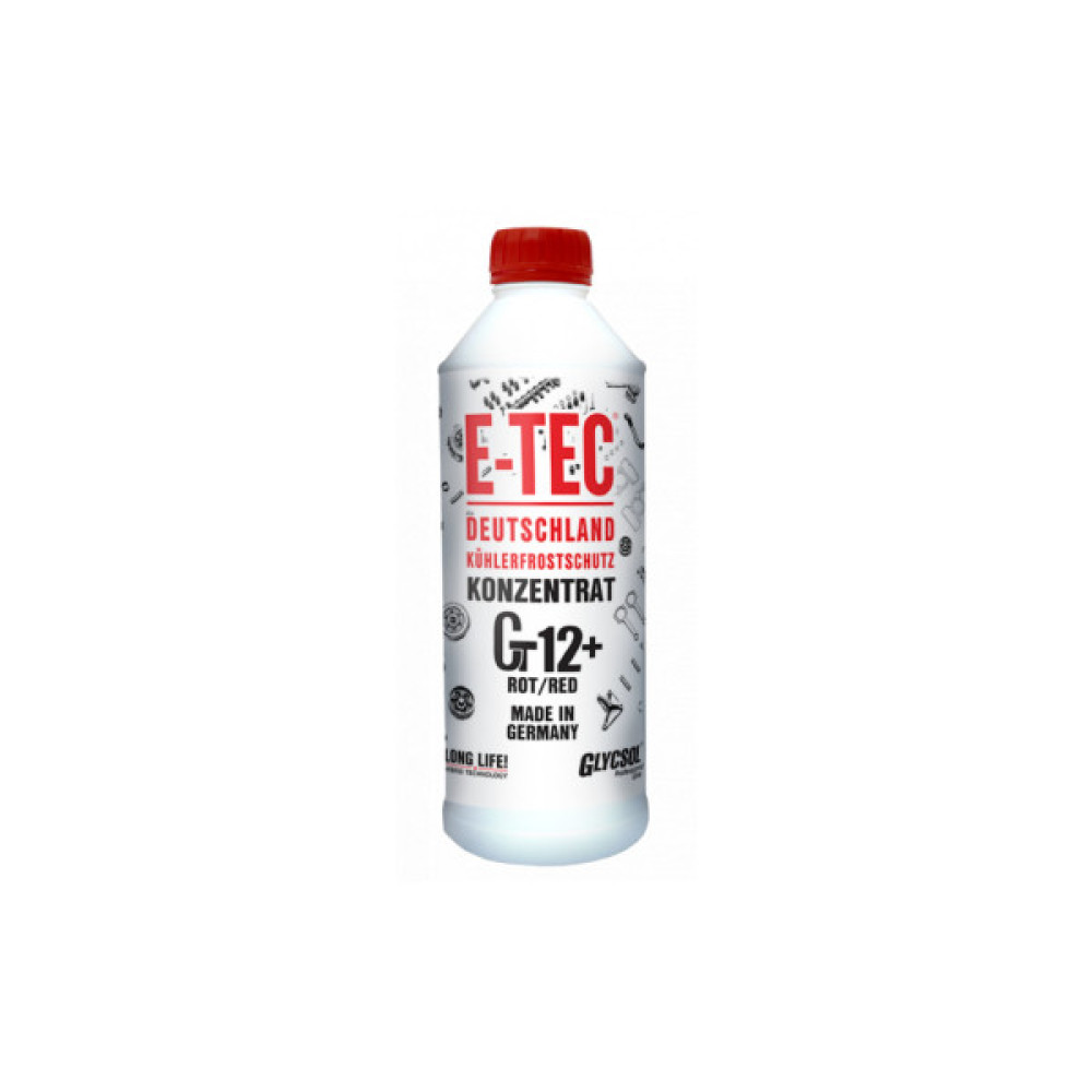 Антифриз E-TEC Конц. Gt12+ Glycsol червоний 1,5 л (9588)